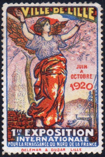 France : Cinderalla Reklamemarke Lille Exposition Internationale 1920 timbre vignette
